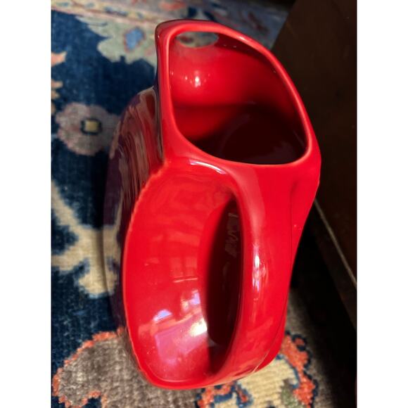 Fiesta HLC Contemporary Full Size Disk Pitcher Scarlet Red USA 7" - Picture 6 of 6